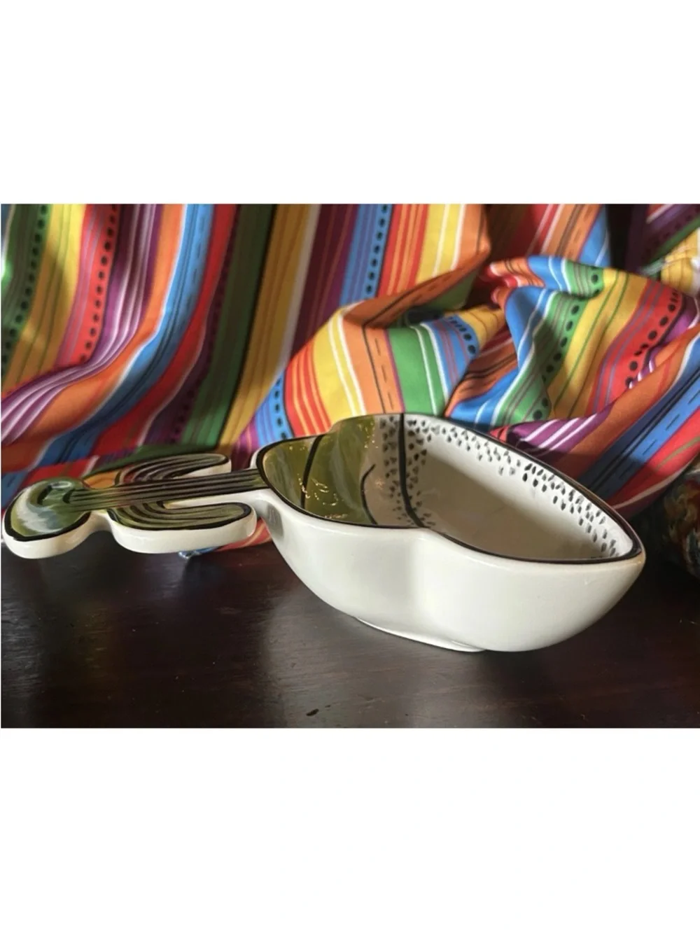 4 Clay Art Margarita Shaped w/ Cactus Handle Serving Bowls CINCO de Mayo‎ NWOT